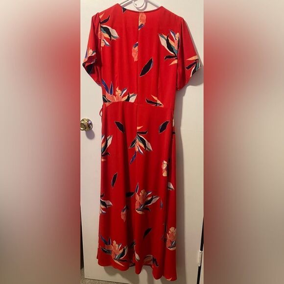 Floral Wrap Maxi Midi Dress w/ Pockets | a new day | M - Picture 4 of 7